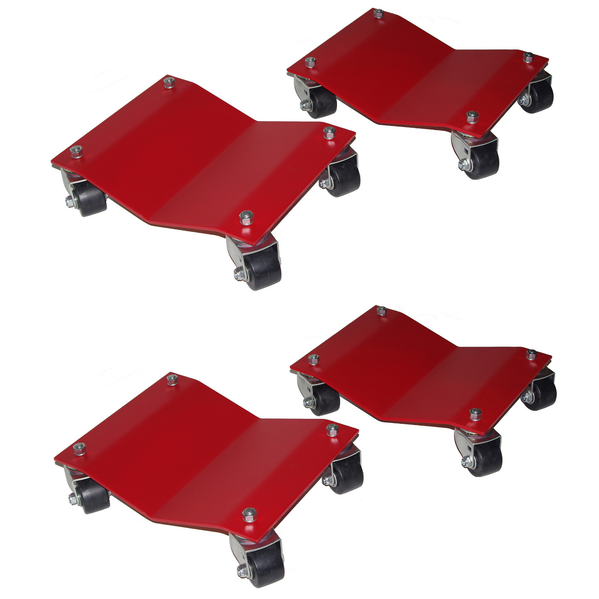 Merrick Auto Dolly Set - 12in. x 16in., 10000-Lb. Capacity, Steel, Red Powder Coated, Model# M998035